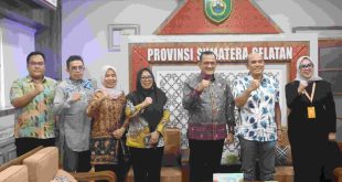 Edward Candra menerima Pimpinan Cabang BNI Palembang Muzakir beserta Jajaran dalam rangka Silaturahmi . (Ruang Kerja Sekda, Kamis, 16/01/2025).