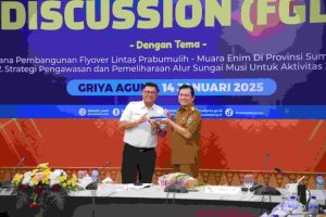 Elen Setiadi menghadiri Focus Group Discussion (FGD) Rencana Pembangunan Flyover Lintas Prabumulih - Muara Enim di Provinsi Sumatera Selatan dan Strategis Pengawasan dan Pemeliharaan Alur Sungai Musi untuk aktivitas 24 Jam.