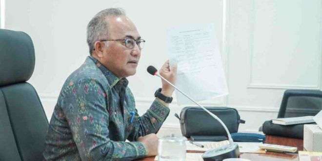 Sekretaris Daerah Muba Dr H Apriyadi MSi memimpin Rapat Koordinasi Terkait Peraturan dan Kebijakan Penjualan Gas LPG Subsidi 3 kg, Jumat (7/2/2025) di Kantor Perwakilan Muba di Palembang.