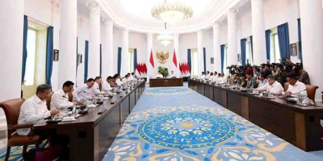Presiden Prabowo Subianto memimpin Sidang Perdana Dewan Pertahanan Nasional (DPN) di Istana Kepresidenan Bogor, Jawa Barat, pada Jumat, 7 Februari 2025. Foto: BPMI Setpres/Muchlis Jr