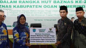 Badan Amil Zakat Nasional (BAZNAS) Kabupaten Ogan Komering Ilir menggelar acara Tasyakuran dalam rangka memperingati Hari Ulang Tahun (HUT) BAZNAS yang ke-24 tahun.