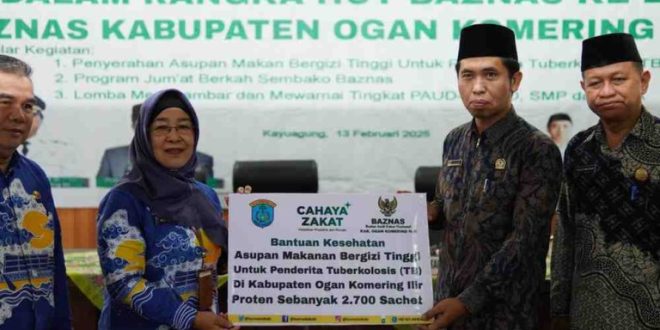Badan Amil Zakat Nasional (BAZNAS) Kabupaten Ogan Komering Ilir menggelar acara Tasyakuran dalam rangka memperingati Hari Ulang Tahun (HUT) BAZNAS yang ke-24 tahun.