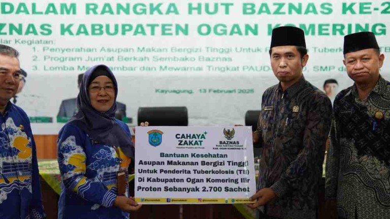 Badan Amil Zakat Nasional (BAZNAS) Kabupaten Ogan Komering Ilir menggelar acara Tasyakuran dalam rangka memperingati Hari Ulang Tahun (HUT) BAZNAS yang ke-24 tahun.