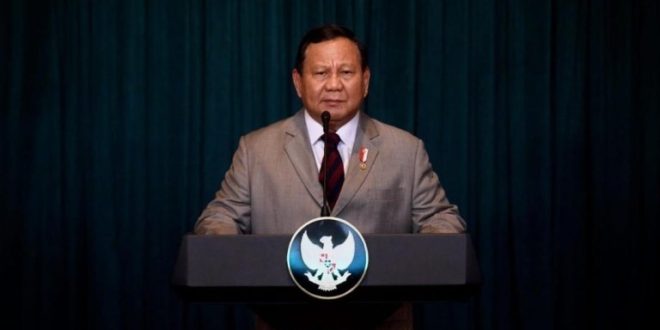 Presiden Prabowo Subianto menyampaikan pidatonya pada sesi pembicaraan bersama Presiden Republik Indonesia dalam World Governments Summit 2025 yang dilakukan secara daring, pada Kamis, 13 Februari 2025. Foto: BPMI Setpres