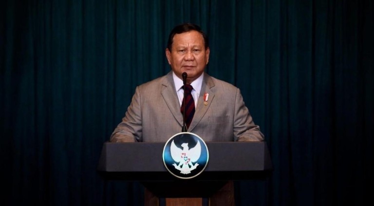 Presiden Prabowo Subianto menyampaikan pidatonya pada sesi pembicaraan bersama Presiden Republik Indonesia dalam World Governments Summit 2025 yang dilakukan secara daring, pada Kamis, 13 Februari 2025. Foto: BPMI Setpres