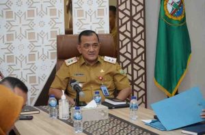 Rapat Koordinasi Persiapan Pelantikan Kepala Daerah dan Wakil Kepala Daerah terpilih hasil pilkada serentak tahun 2024 yang di selenggarakan oleh Kementerian Dalam Negeri RI secara virtual. Senin, (3/2/2025).