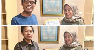 Calon Ketua Dewan Pimpinan Daerah Pro Jurnalismedia Siber Provinsi Sumatera Selatan, Darwin Syarkow dan Noto Prayitno, saat mengembalikan berkas pendaftaran, pada hari Jum'at, tanggal 31 Januari 2025.