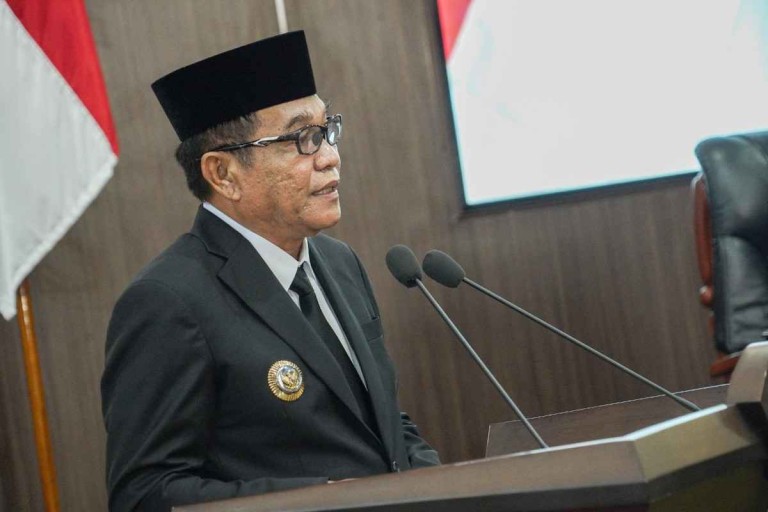 Bupati Musi Banyuasin (Muba) H. M Toha, bersama Wakil Bupati Rohman, menghadiri rapat paripurna masa persidangan II ke-5 tahun 2025.