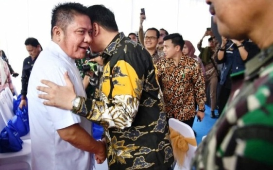 Ketua Dewan Perwakilan Rakyat Daerah (DPRD) Provinsi Sumatera Selatan (Sumsel), Andie Denaldie, menghadiri program Gerak Cepat Perbaikan Rumah Tidak Layak Huni dan Sanitasi Tahun 2025, yang diselenggarakan oleh Pemerintah Provinsi (Pemprov) Sumsel, hari Jum'at, tanggal 14 Maret 2025.