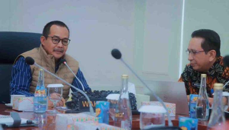 Rapat koordinasi yang diselenggarakan, di Kantor Perwakilan Muba di Palembang, Sabut (26/4/2025).