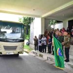 Bupati OKI, H. Muchendi Mahzareki, hadir langsung dalam pelepasan dan menyampaikan apresiasi kepada seluruh pihak yang terlibat.