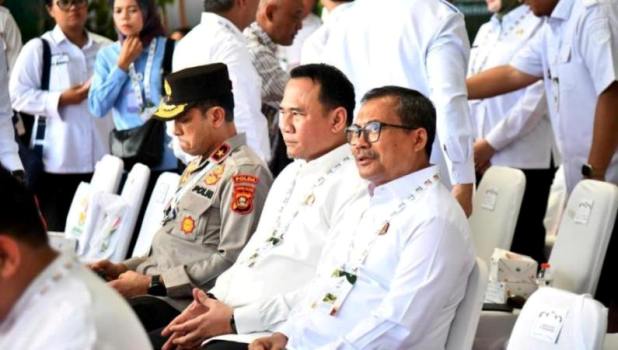 Ketua Dewan Perwakilan Rakyat Daerah (DPRD) Provinsi Sumatera Selatan (Sumsel), Andie Denaldie, menghadiri acara launching program Gerakan Indonesia Menanam (GERINA) di Kabupaten Ogan Ilir, pada hari Sabtu, tanggal 24 April 2025.