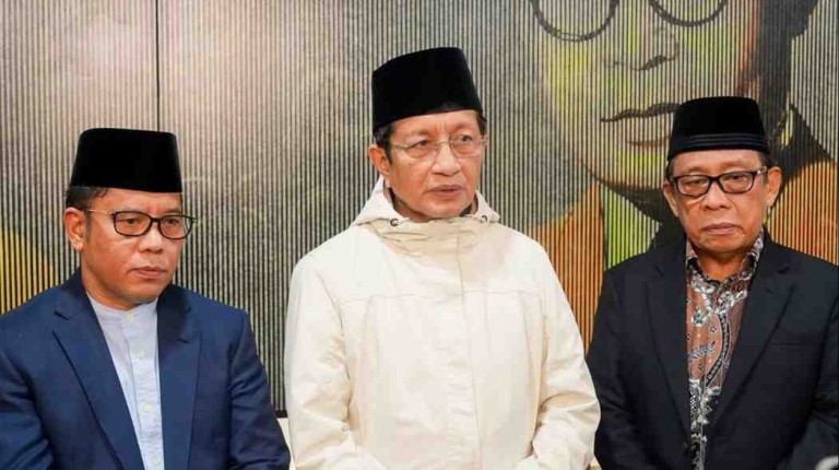 Menag Nasaruddin Umar tiba di Bandara Soekarnl Hatta, Tangerang, Jumat (23/5/2025).