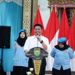 Pengurus Dewan Pimpinan Wilayah Badan Komunikasi Pemuda Remaja Masjid Indonesia (DPW BKPRMI) Sumatera Selatan Masa Khidmah 2025-2030 di Griya Agung, Palembang, Kamis (8/5/2025).