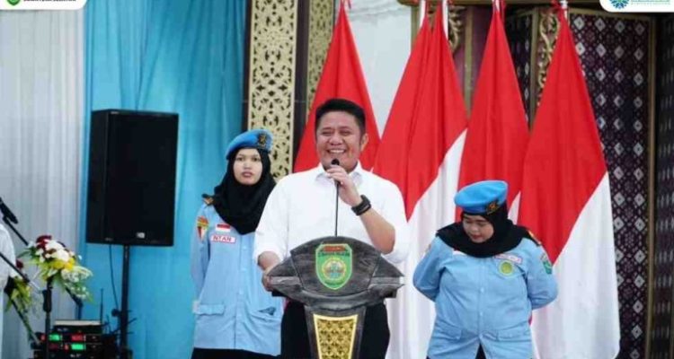 Pengurus Dewan Pimpinan Wilayah Badan Komunikasi Pemuda Remaja Masjid Indonesia (DPW BKPRMI) Sumatera Selatan Masa Khidmah 2025-2030 di Griya Agung, Palembang, Kamis (8/5/2025).