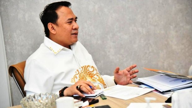 Ketua Dewan Perwakilan Rakyat Daerah (DPRD) Sumatera Selatan (Sumsel), Andie Dinialdie, menerima audiensi dari Pengurus Pusat Kesatuan Aksi Mahasiswa Muslim Indonesia (KAMMI) dalam rangka persiapan Rapat Koordinasi Nasional (Rakornas) 1, pada hari Selasa, tanggal 8 April 2025.
