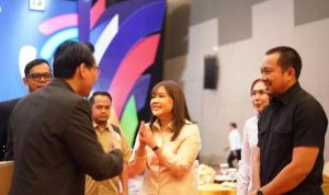 Ketua Umum (Ketum) KORMI Sumsel, Samantha Tivani, saat Rapat Kerja Provinsi (Rakerprov) Tahun 2025, pada hari Sabtu tanggal 10 Mei 2025 di Hotel The Zuri, Palembang. (Musinews.id/Sadiidaa)