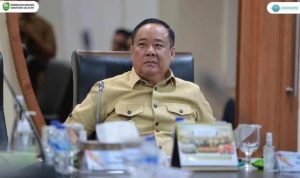 Wagub Cik Ujang mengikuti rakor dari Kantor Gubernur Sumatera Selatan, Palembang, Selasa (03/06/2025).