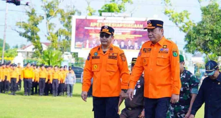 Pemerintah Kabupaten Musi Banyuasin (Muba) menggelar Apel Kesiapsiagaan Personil dan Peralatan Penanggulangan Karhutbunlah, Selasa (10/6/2025),