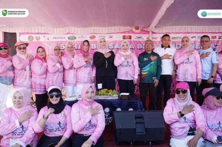 Suasana penuh semangat dan kebersamaan menyelimuti halaman Kantor DPRD Provinsi Sumatera Selatan, Minggu pagi (8/6/2025)