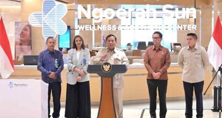 Presiden Prabowo Subianto meresmikan Ngoerah Sun Wellness and Aesthetic Center (NSWAC), Rumah Sakit Umum Pusat (RSUP) Prof. dr. I.G.N.G Ngoerah, Kota Denpasar, Bali, pada Rabu, 25 Juni 2025 Foto: BPMI Setpres/Kris