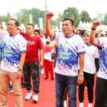 Peluncuran program ini digelar meriah di Jalan depan Rumah Dinas Bupati Muba, Sabtu (28/6/2025).