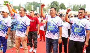 Peluncuran program ini digelar meriah di Jalan depan Rumah Dinas Bupati Muba, Sabtu (28/6/2025).