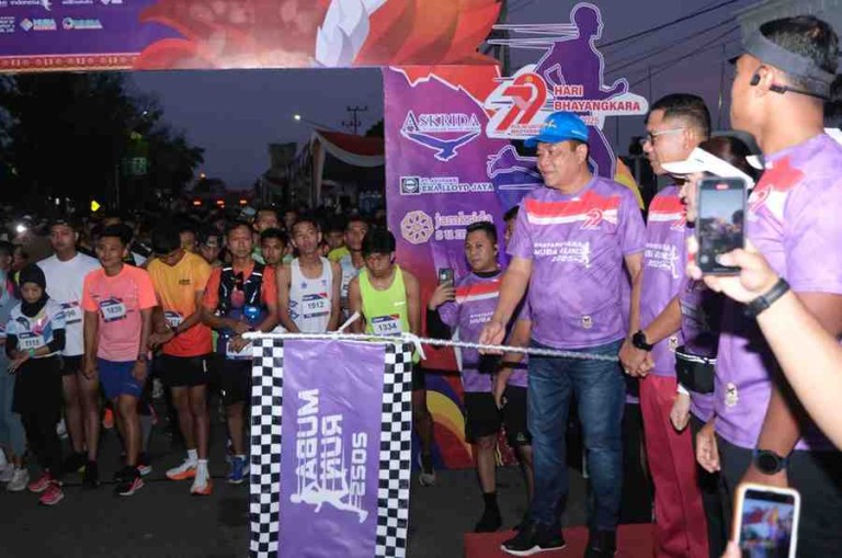 Bhayangkara Muba Fun Run 2025 yang digelar pada Sabtu pagi (12/7/2025).