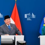 Presiden Republik Indonesia, Prabowo Subianto, bertemu dengan Presiden Komisi Eropa, Ursula von der Leyen, di kantor pusat Uni Eropa, Berlaymont Building, Brussel, Belgia, pada Minggu, 13 Juli 2025.