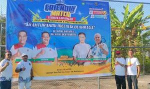 Persatuan Tenis Lapangan Indonesia (PELTI) Kabupaten Musi Banyuasin dan PELTI Kota Prabumulih menggelar Friendly Match Tenis Lapangan di Lapangan Tenis PELTI Kota Sekayu, Sabtu (19/7/2025).