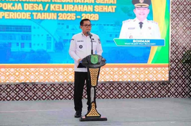 Pelantikan Forum Kabupaten Sehat bersama Forum Komunikasi Kecamatan dan Pokja Desa/Kelurahan Sehat periode 2025–2030 digelar pada, Rabu (30/7/2025)