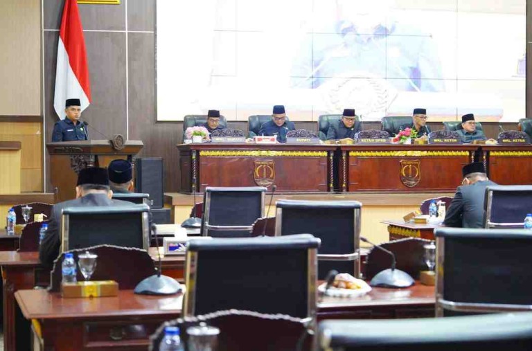 Rapat Paripurna Masa Persidangan III Rapat ke-10 DPRD Muba, yang digelar pada Senin (7/7/2025) di Ruang Rapat Paripurna DPRD Muba.