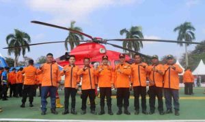 Wabup Muba Rohman saat menghadiri Apel Kesiapsiagaan Personel dan Peralatan Pengendalian Karhutla Provinsi Sumatera Selatan Tahun 2025 di Halaman Griya Agung, Palembang, Selasa (29/7/2025).