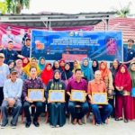 Peserta Seminar Bertajuk Pemberdayaan Sulaman Angkinan melalui Strategi Branding dan Jurnalisme Digital untuk Meningkatkan Daya Saing Produk Lokal, pada hari Sabtu, tanggal 26 Juli 2025, di Kantor Kelurahan Sungai Lais, Palembang, yang digelar oleh Mahasiswa Kuliah Kerja Nyata Tematik (KKNT) Kelompok 9 STISIPOL Candradimuka Palembang. (MUSINEWS.ID)