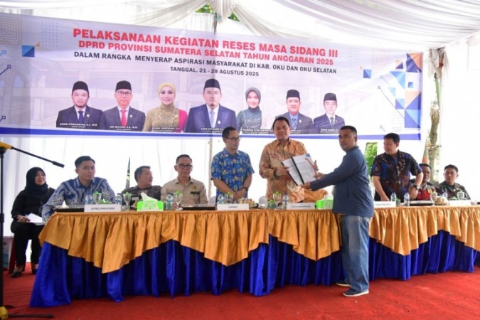 Anggota DPRD Sumsel Dapil Sumsel V melakukan Reses Masa Sidang III Tahap II Tahun Anggaran 2025 periode 21-28 Agustus 2025.
