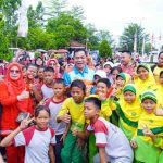 Lomba olahraga tradisional ini digelar di Halaman Kantor Bupati Kabupaten Muba, Rabu (13/8/2025).