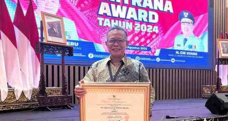 PT OKI Pulp & Paper Mills pada hari ini resmi meraih Juara 1 Paritrana Award Tingkat Provinsi Sumatera Selatan Tahun 2024 untuk kategori Badan Usaha Sektor Pertambangan