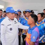 Servis perdana Bupati Muba H M Toha Tohet SH menjadi tanda resmi dimulainya perhelatan Bupati Cup Voli dan Para Renang 2025 di Stable Berkuda Sekayu, Rabu (27/8/2025).
