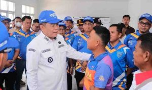 Servis perdana Bupati Muba H M Toha Tohet SH menjadi tanda resmi dimulainya perhelatan Bupati Cup Voli dan Para Renang 2025 di Stable Berkuda Sekayu, Rabu (27/8/2025).