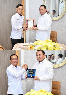 Ketua DPRD Sumatera Selatan (Sumsel), Andie Denaldie menerima audiensi dari Kalapas Kelas I Palembang, M. Pithra Jaya Saragih bersama jajarannya di ruang kerjanya, Kamis (12/06/25).
