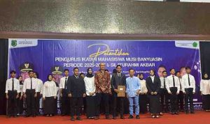 Ikatan Mahasiswa Musi Banyuasin (IMMUBA) resmi mengukuhkan kepengurusan baru periode 2025-2027 dalam sebuah acara akbar yang sarat makna di Grand Atyasa Convention Center, Sabtu (30/8/2025).