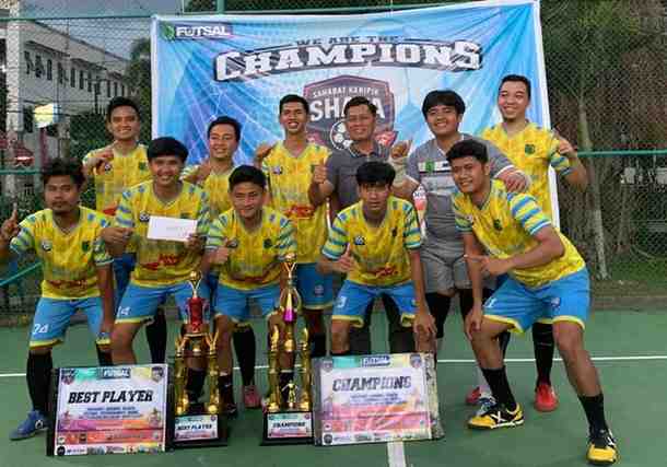 Tim Futsal Setda Muba FC Raih Juara 1 Turnamen Sahabat Keripik Shafa Futsal 2025