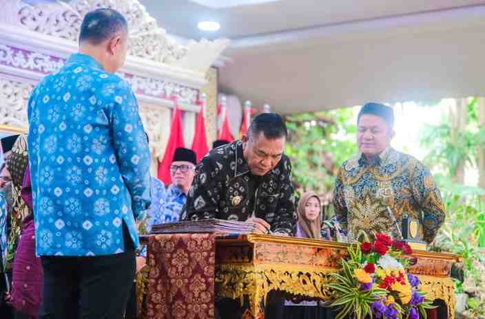 penandatanganan nota kesepakatan / MoU Dengan kepala BPS muba