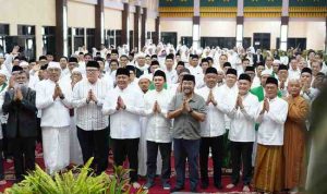 Peringatan Maulid Nabi Muhammad SAW 1447 H yang dirangkai dengan Istighasah dan Doa Kebangsaan digelar di Asrama Haji Palembang, Kamis (4/9/2025) malam.