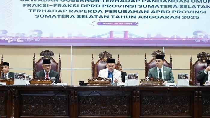Wakil Ketua DPRD Provinsi Sumatera Selatan (Sumsel) memimpin Rapat Paripurna XVIII DPRD Provinsi Sumsel yang digelar Jum'at (25/07/25).