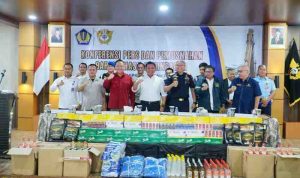 H. Herman Deru menghadiri Press Conference sekaligus kegiatan Pemusnahan Barang yang Menjadi Milik Negara (BMMN) di bidang Kepabeanan dan Cukai Tahun Anggaran 2025 yang diselenggarakan oleh Kantor Wilayah Direktorat Jenderal Bea dan Cukai (DJBC) Sumatera Bagian Timur, Rabu (29/10/2025).