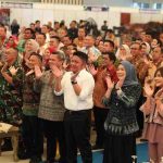 H. Herman Deru membuka Festival Kreatif Sriwijaya Sumatera Selatan sekaligus Launching Wastra Sumsel by Dekranasda, yang digelar di Dining Hall Jakabaring Sport City (JSC) Palembang, Kamis (9/10/2025).