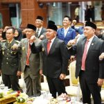 Gubernur Sumatera Selatan (Sumsel), Herman Deru, dan Wakil Gubernur (Wagub) Sumsel, Cik Ujang, menghadiri Pidato Kenegaraan Presiden Republik Indonesia, Prabowo Subianto, di DPRD Sumsel, Jum'at, 15 Agustus 2025.
