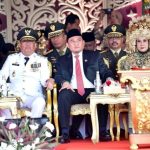 Ketua Dewan Perwakilan Rakyat Daerah (DPRD) Provinsi Sumatera Selatan (Sumsel), Andie Dinialdie, menghadiri upacara peringatan Hari Ulang Tahun (HUT) Kemerdekaan Republik Indonesia ke-80, yang digelar di halaman Griya Agung, Palembang, pada Minggu, 17 Agustus 2025.