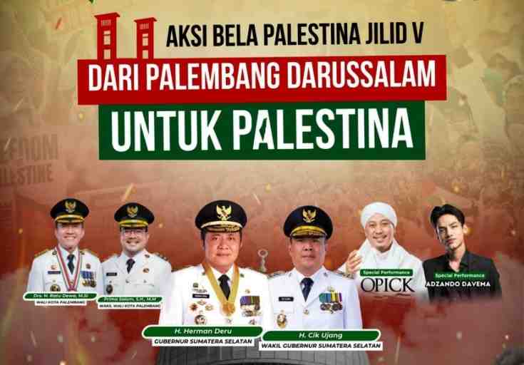 Gelombang solidaritas untuk Palestina kembali menggema dari Kota Palembang.